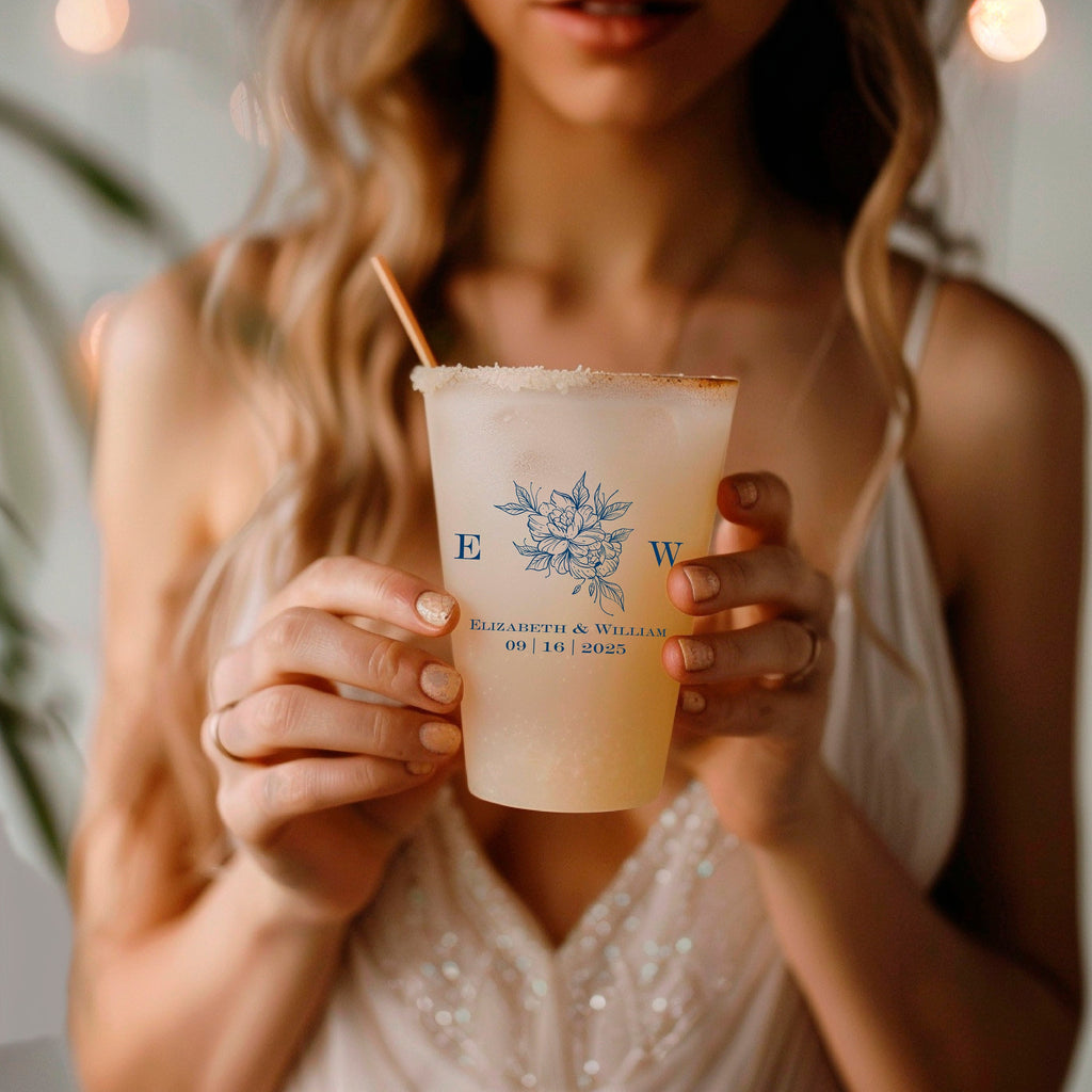 Personalized Wedding Frosted Cups