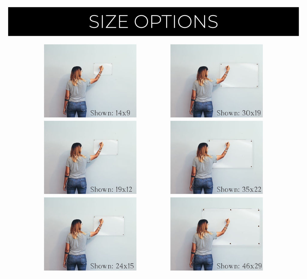 Acrylic Goals & Habit Tracker Vertical Dry Erase Wall Planner for Fitness, Self-Care, Productivity Daily Routine Tracking