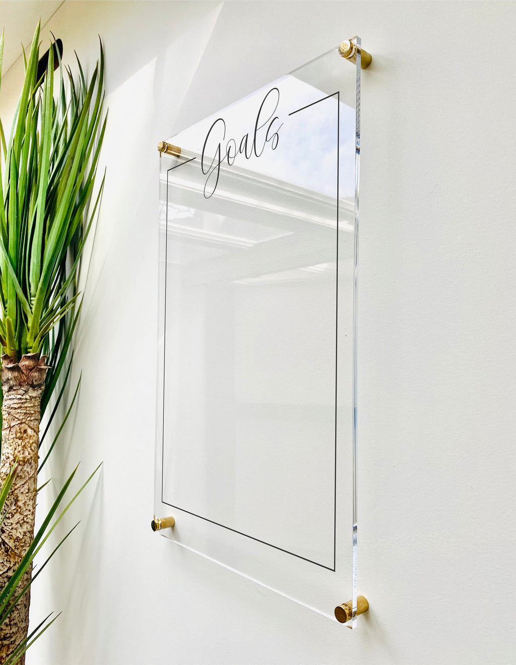 Acrylic Goals & Habit Tracker Board - Dry Erase Wall Planner for Fitness, Self-Care, Productivity Daily Routine Tracking