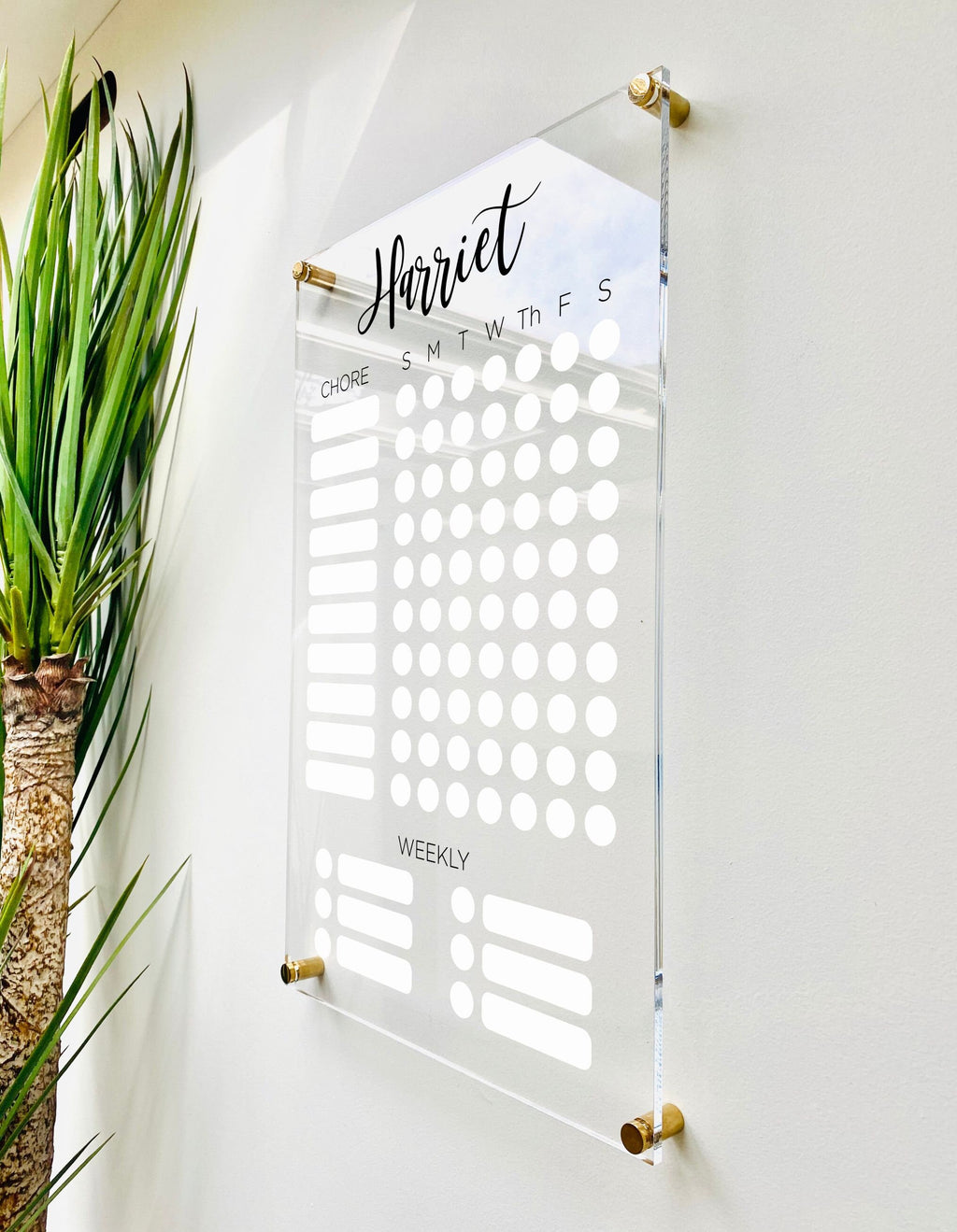 Personalized Chore Chart For Kids || custom chore chart children  dry erase board  clear acrylic homeschool girls boys 03-009-013