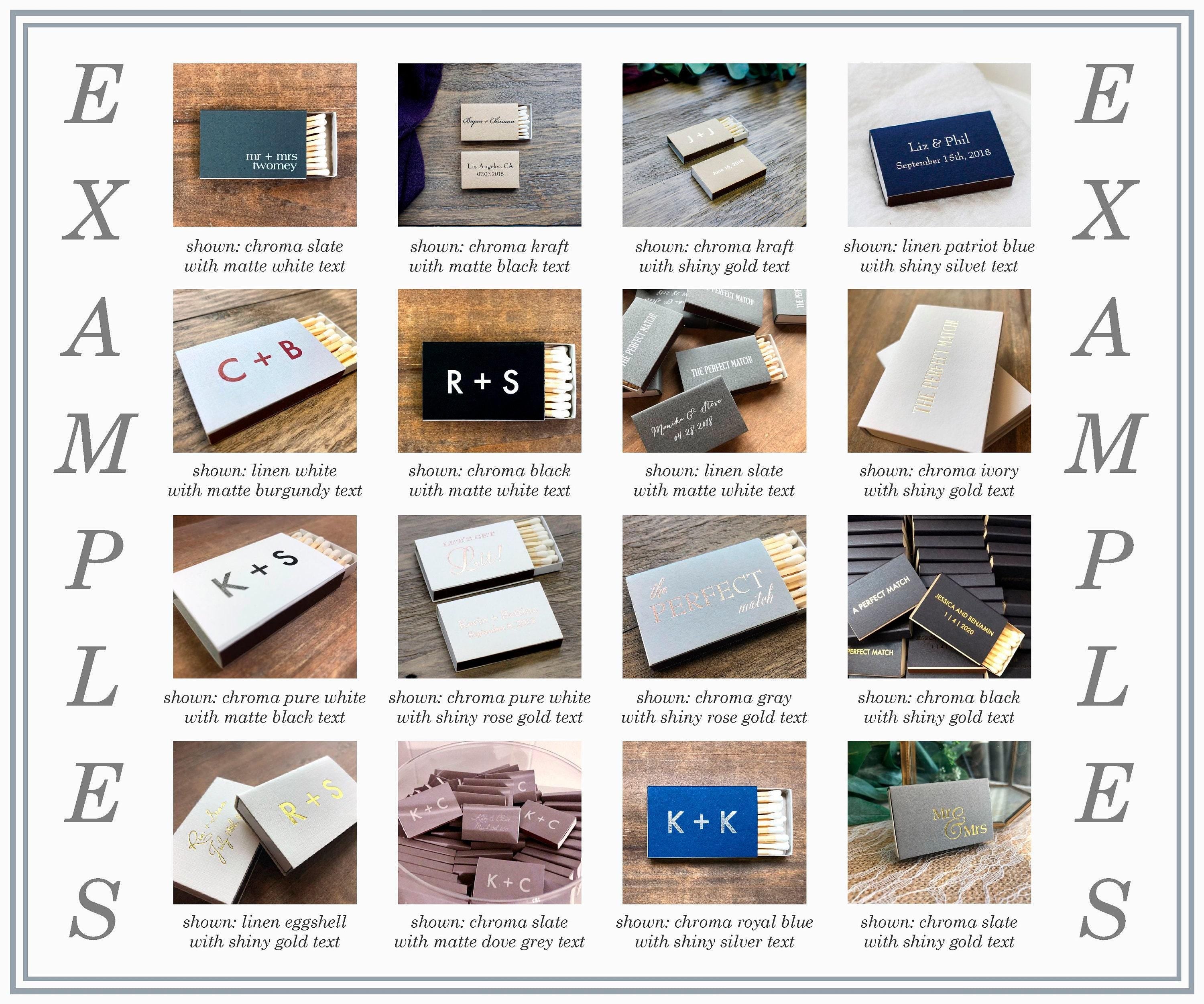 Personalized Wedding Matches || Wedding Matches Custom Matchbox Wedding Favors for Guests Wedding Send Off Cigar Bar Candle Favor