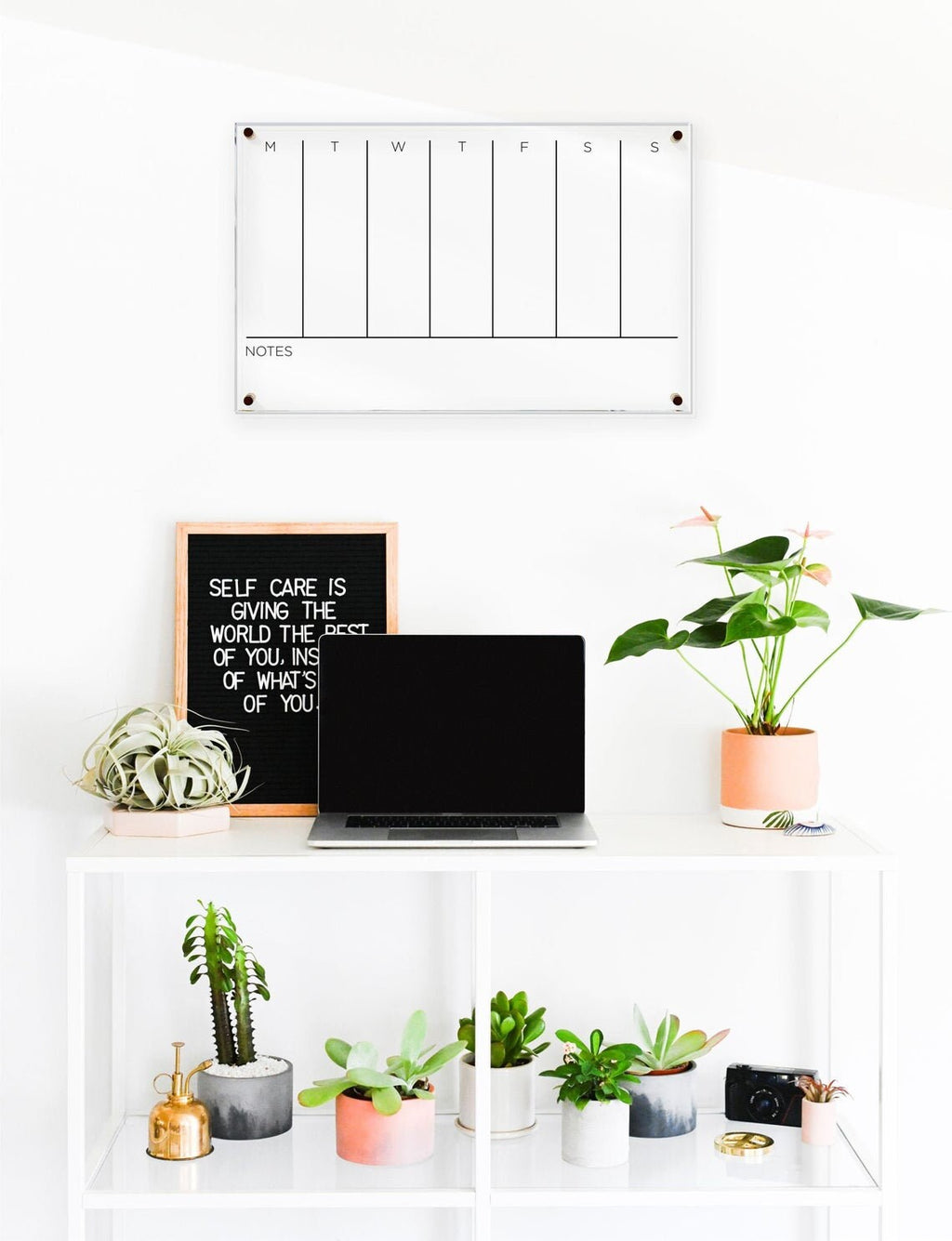 Acrylic Weekly Horizontal Calendar For Wall