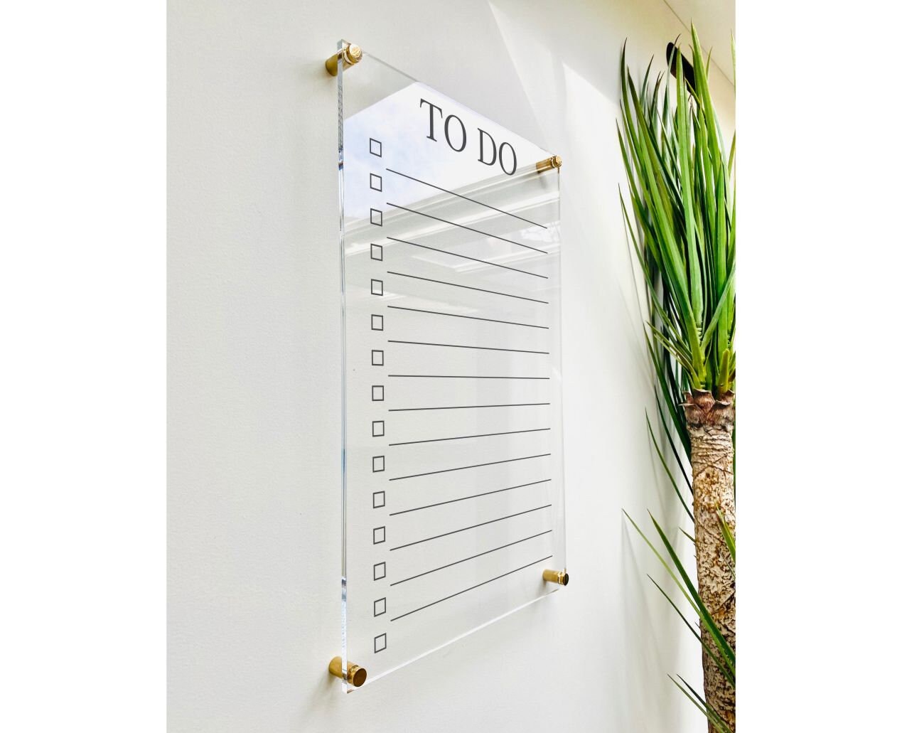 Acrylic To Do List For Wall || dry erase board  clear acrylic calendar office decor housewarming gift 03-009-024