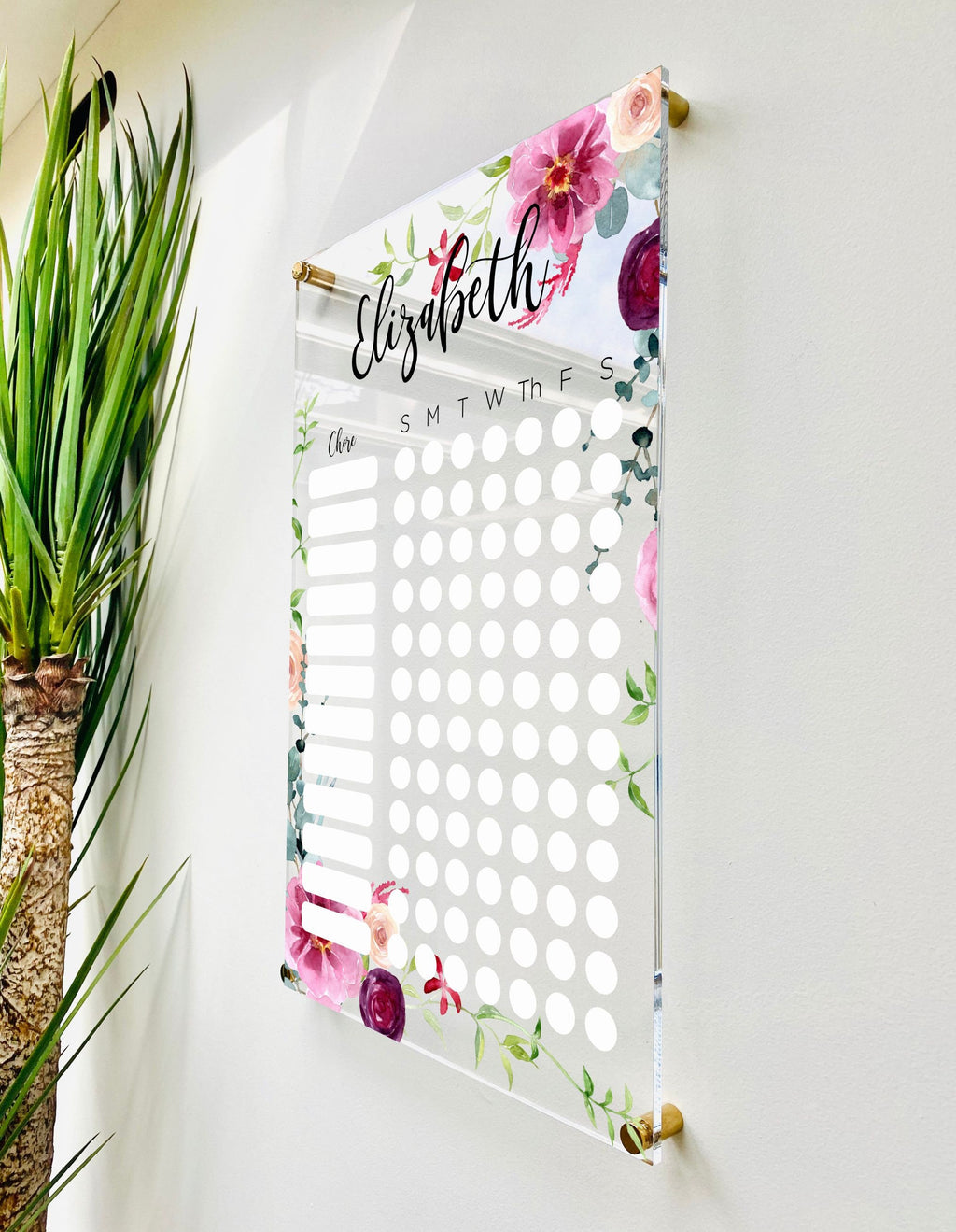 Personalized Chore Chart For Kids || custom chore chart children  dry erase board  clear acrylic homeschool girls boys 03-009-008