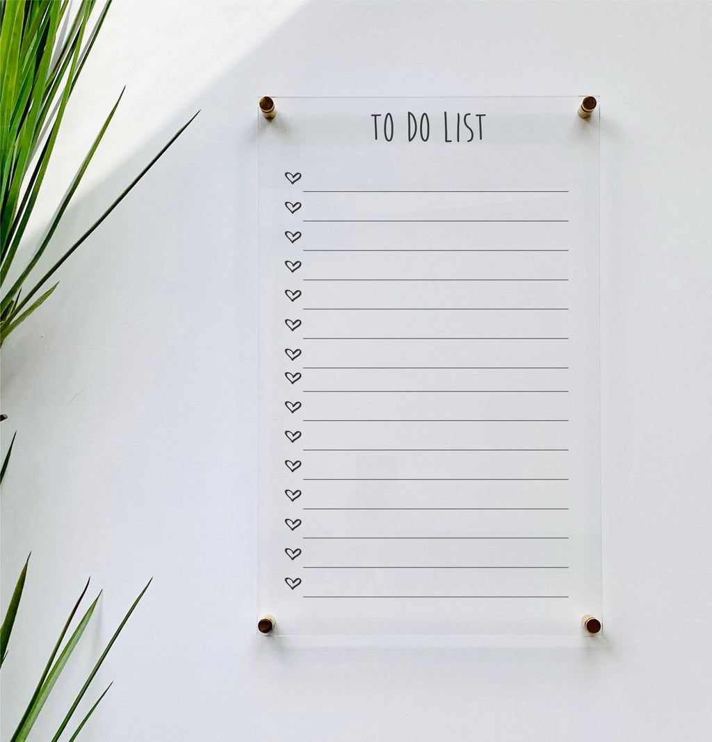 Acrylic To Do List For Wall || dry erase board  clear acrylic calendar office decor housewarming gift 03-009-099