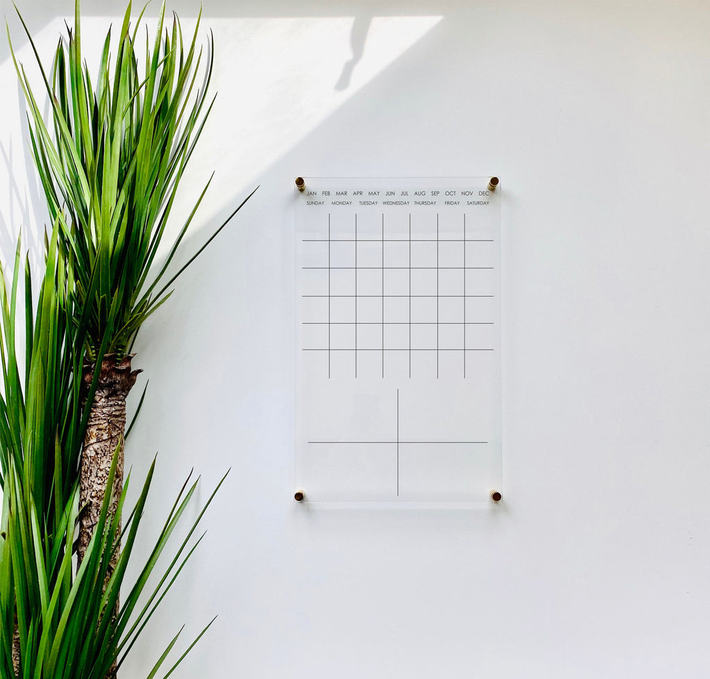Acrylic Monthly Vertical Calendar For Wall