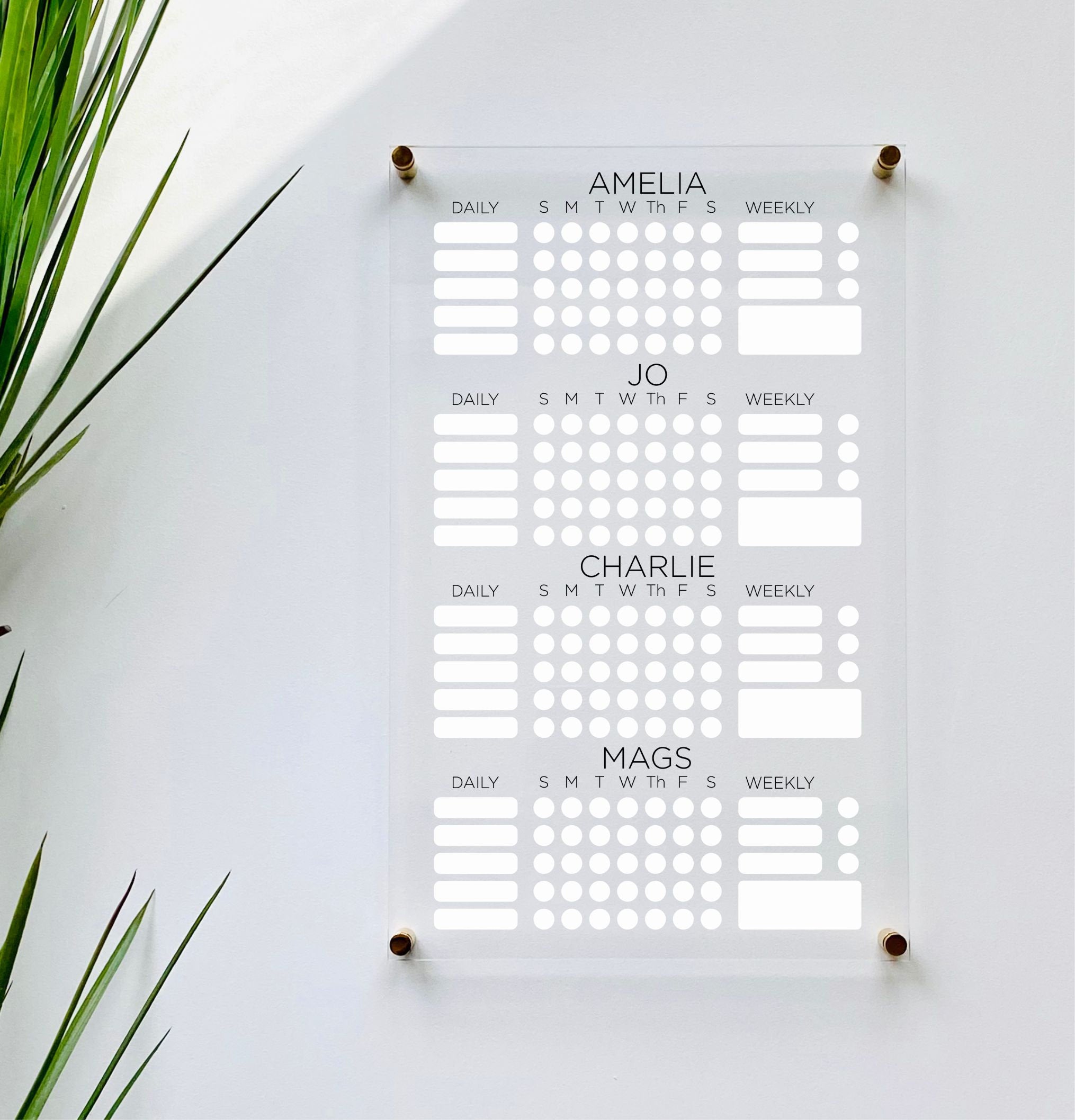 Personalized Chore Chart For 4 Kids
