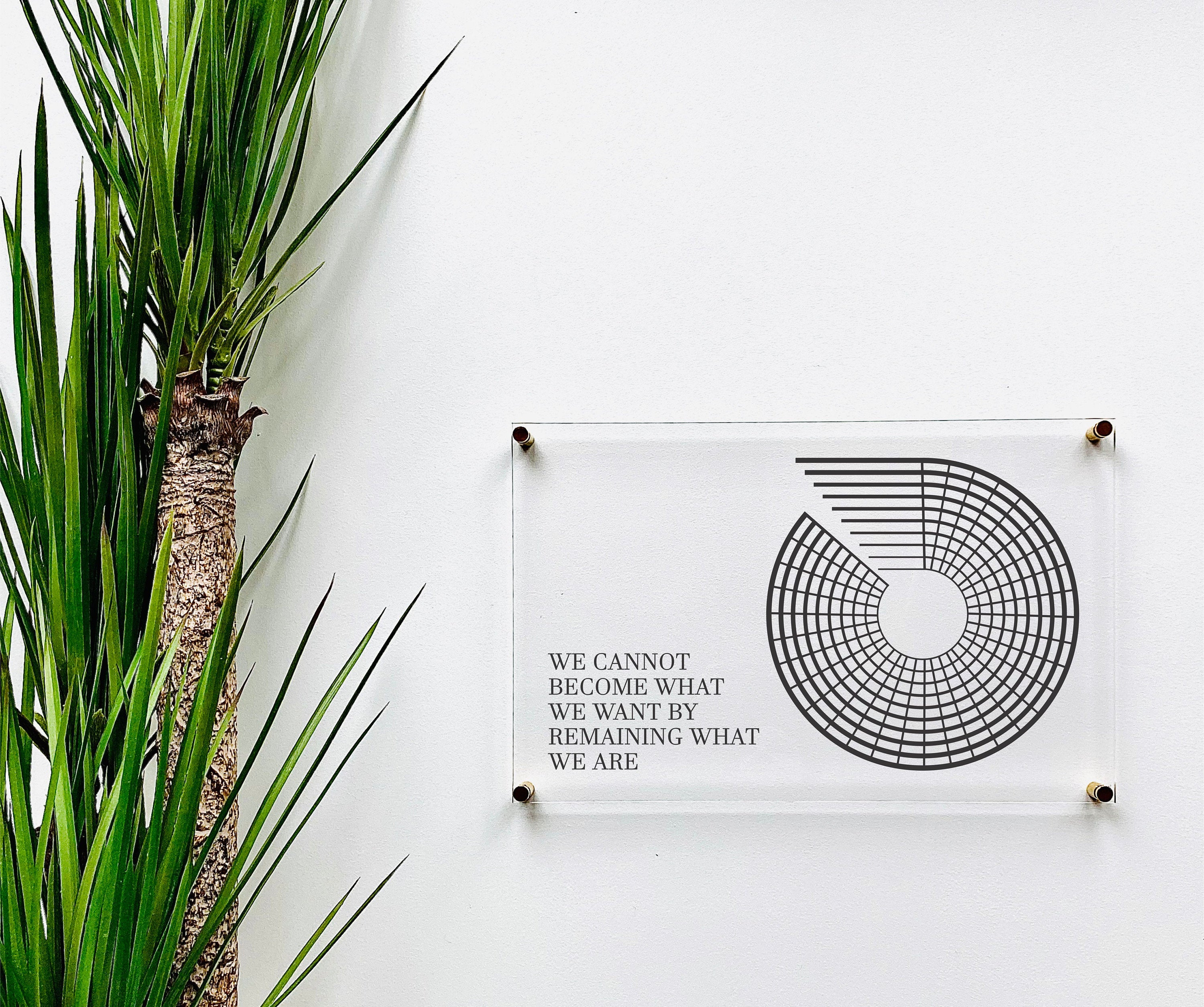 Acrylic Goals & Habit Tracker Board - Dry Erase Wall Planner for Fitness, Self-Care, Productivity Daily Routine Tracking