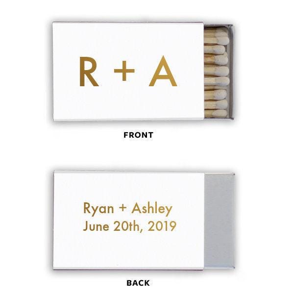 Personalized Matches || Wedding Matches Custom Matchbox, Wedding Favors for Guests Wedding Send Off, Cigar Bar, Monogram Matches