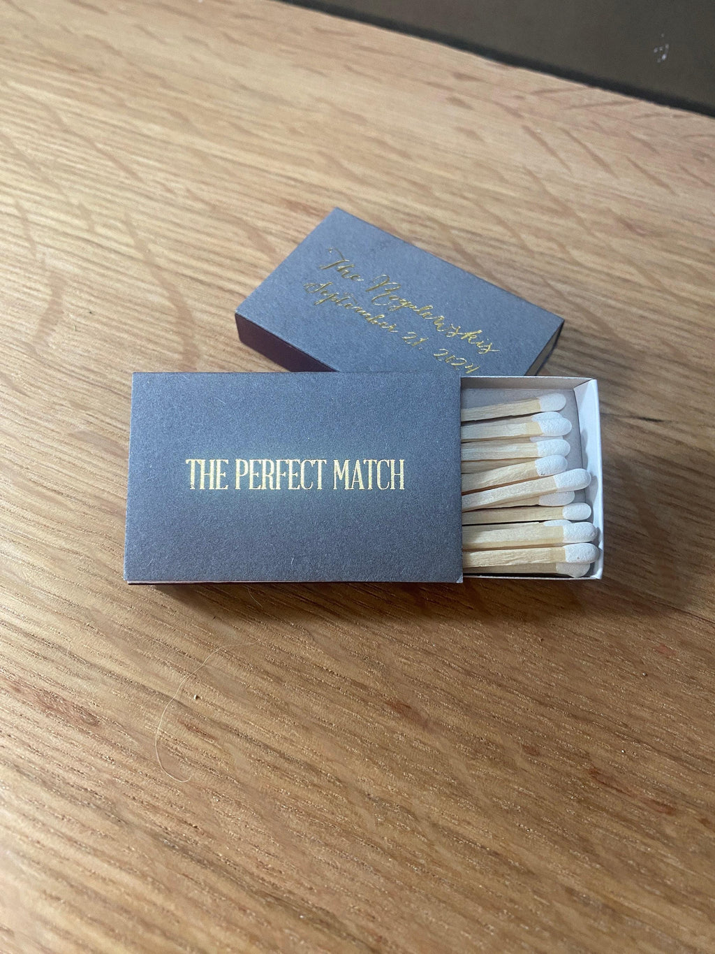 The Perfect Match Personalized Matches || Wedding Matches Custom Matchbox, Wedding Favors for Guests, Wedding Send Off Cigar Bar