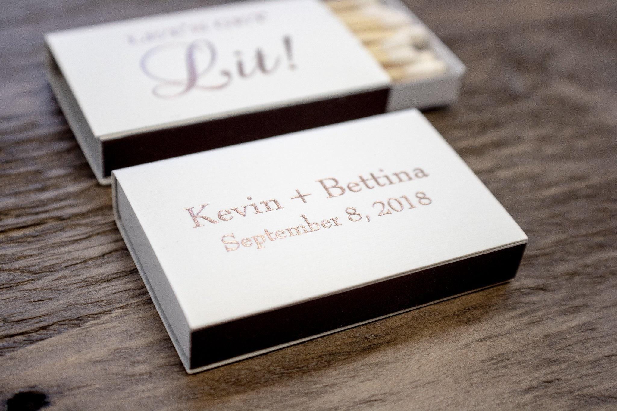 Personalized Matches, Let's Get Lit || Wedding Custom Matchbox Wedding Favors for Guests Wedding Send Off Cigar Bar Candle
