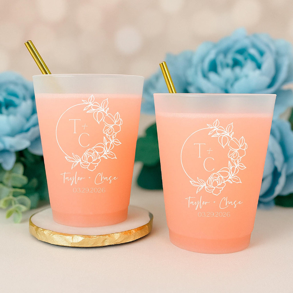 Personalized Wedding Frosted Cups