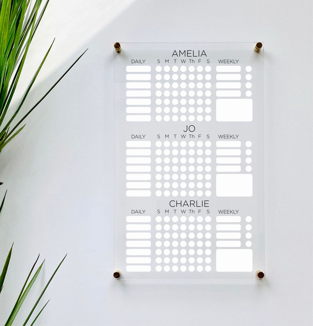 Personalized Chore Chart For 3 Kids