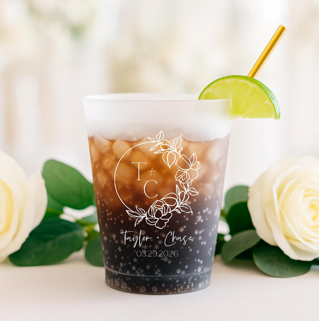 Personalized Wedding Frosted Cups