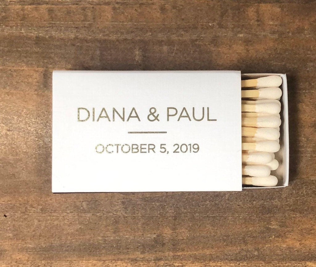 Personalized Wedding Matches || Wedding Custom Matchbox Wedding Favors for Guests Wedding Send Off Cigar Bar Candle Favor