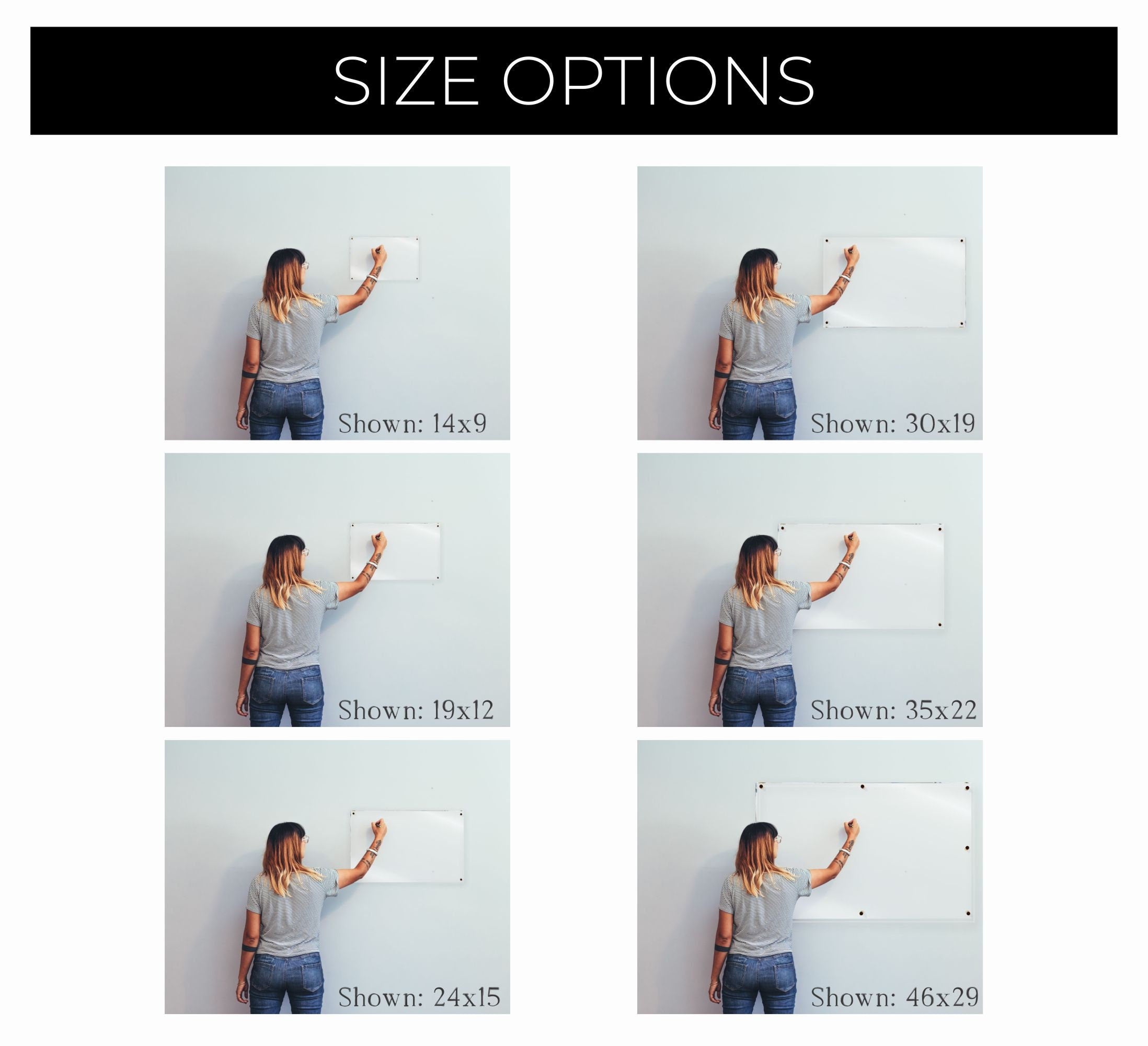 Acrylic Monthly Horizontal Calendar For Wall