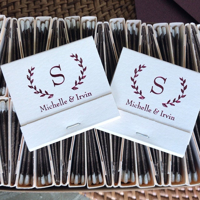 Personalized Monogram Matches || Wedding Matches, Custom Matchbox, Wedding Favors for Guests, Wedding Send Off, Cigar Bar