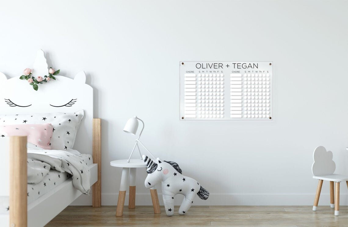 Personalized Chore Chart For 2 Children