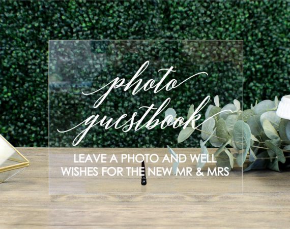 Photo Guest Book Table Sign