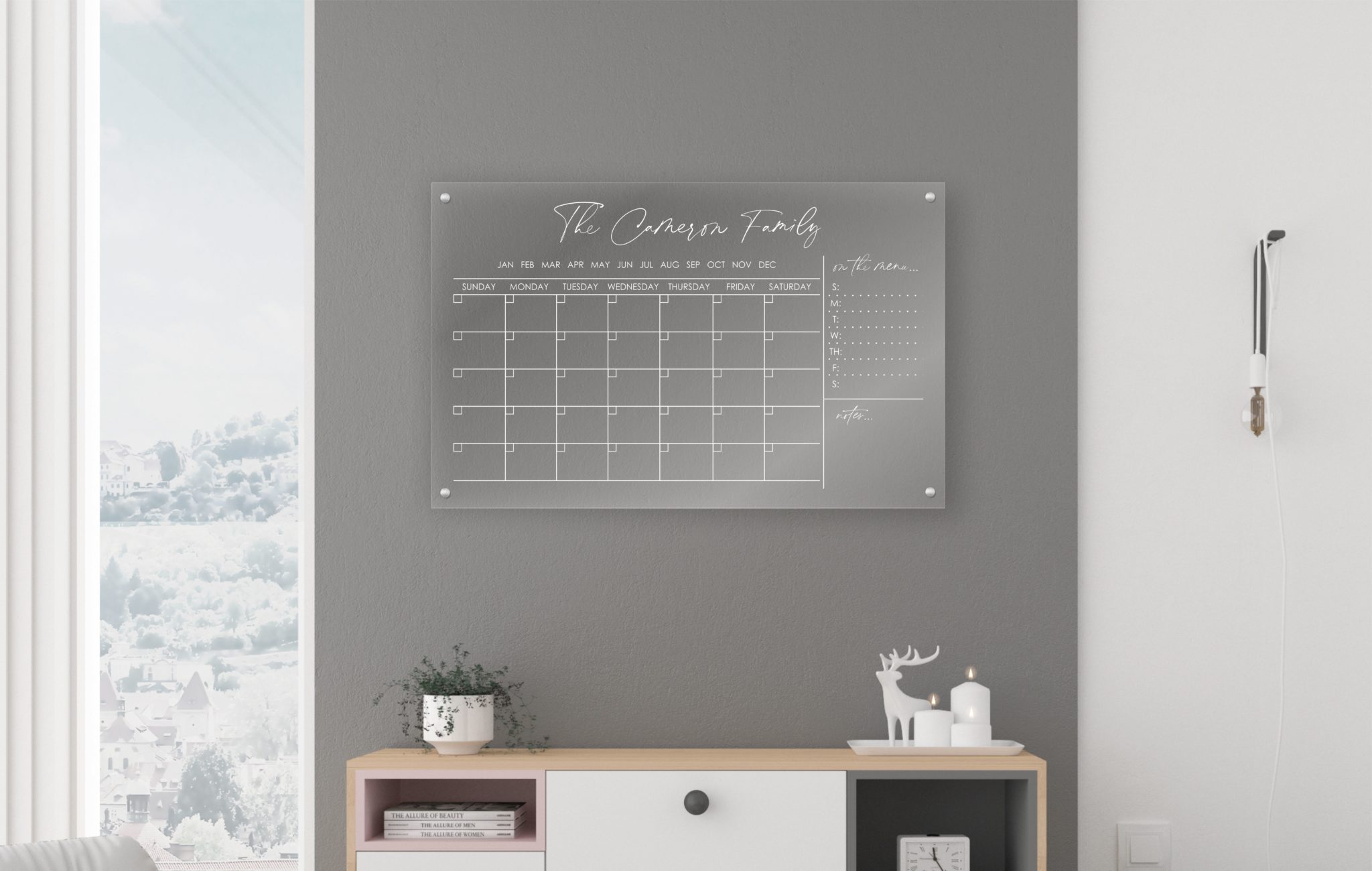 Personlized Acrylic Calendar For Wall 1801 & Co.