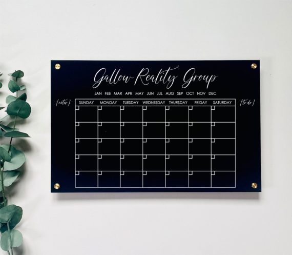 Personalized Acrylic Calendar For Wall With Notes + To Do