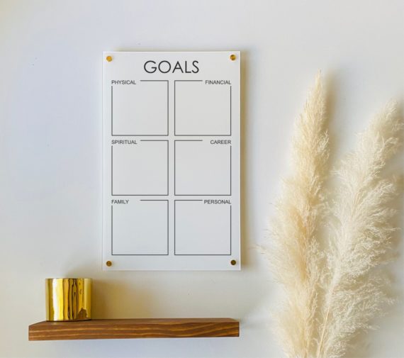 Acrylic Goals & To Do List Board For Wall