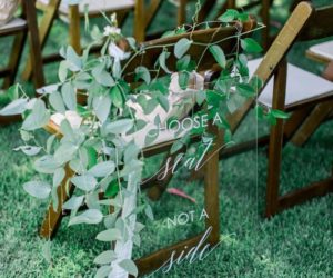 Choose A Seat, Not A Side Wedding Sign