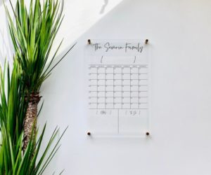 Personlized Acrylic Calendar For Wall, 7 Week Design