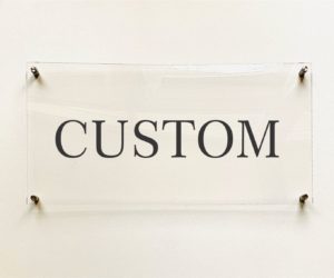 Custom acrylic name sign