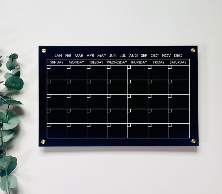 Personalized Acrylic Calendar For Wall 1801 & Co.