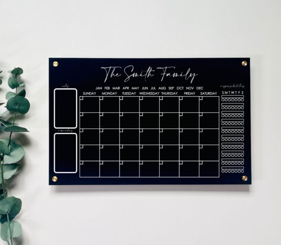 Personalized Acrylic Calendar For Wall