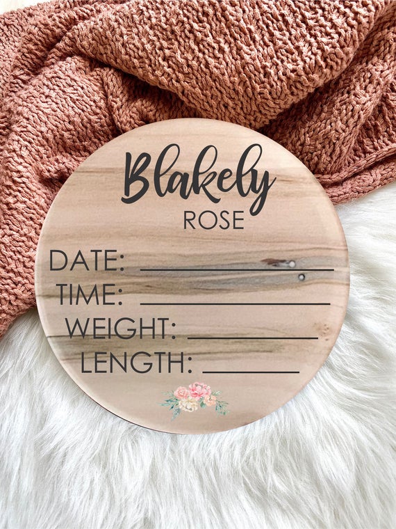 Personalized Birth Announcement Sign