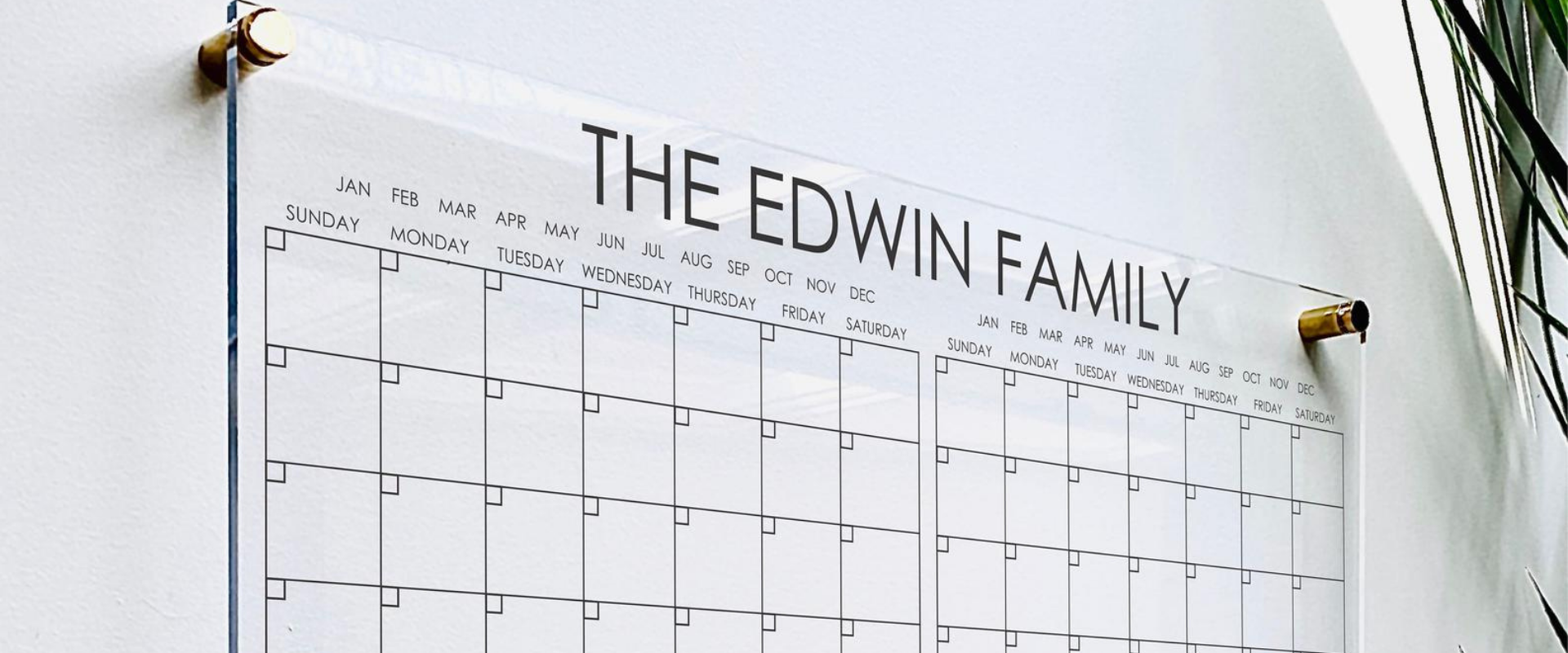 Our 2-Month Acrylic Wall Calendar Will Simplify Your Life