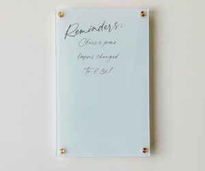 Blank Blue Mint Acrylic Dry Erase Writing Board, 1/4" Thick