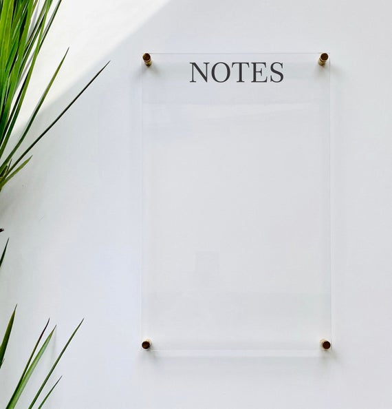 Acrylic Notes Board For Wall