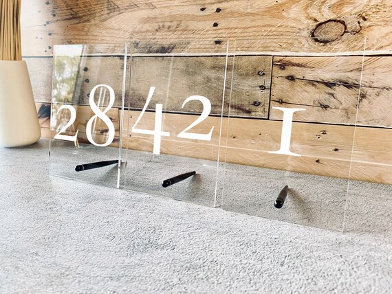 Wedding Table Numbers with Holders