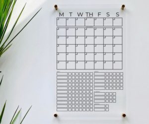 Acrylic Monthly Calendar For Wall