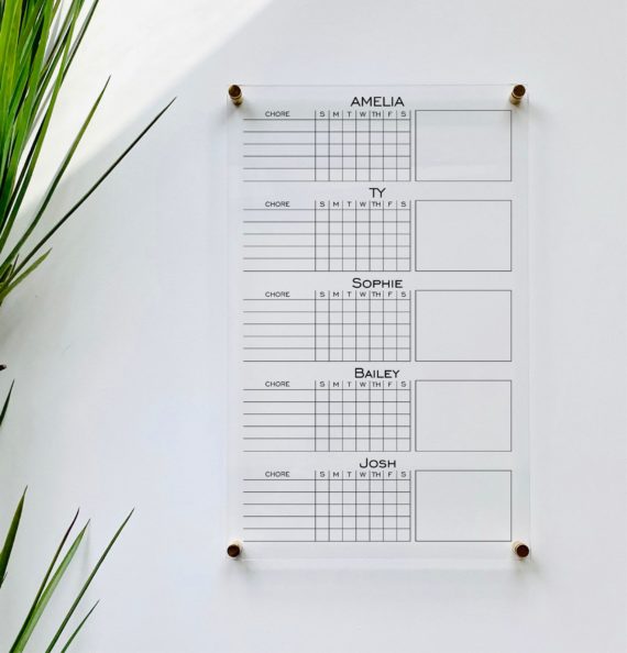 Personalized Chore Chart For 5 Kids