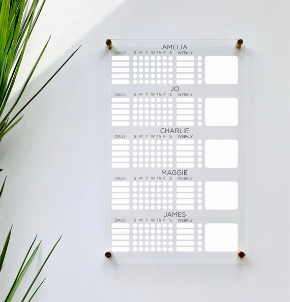 Personalized Chore Chart For 5 Kids