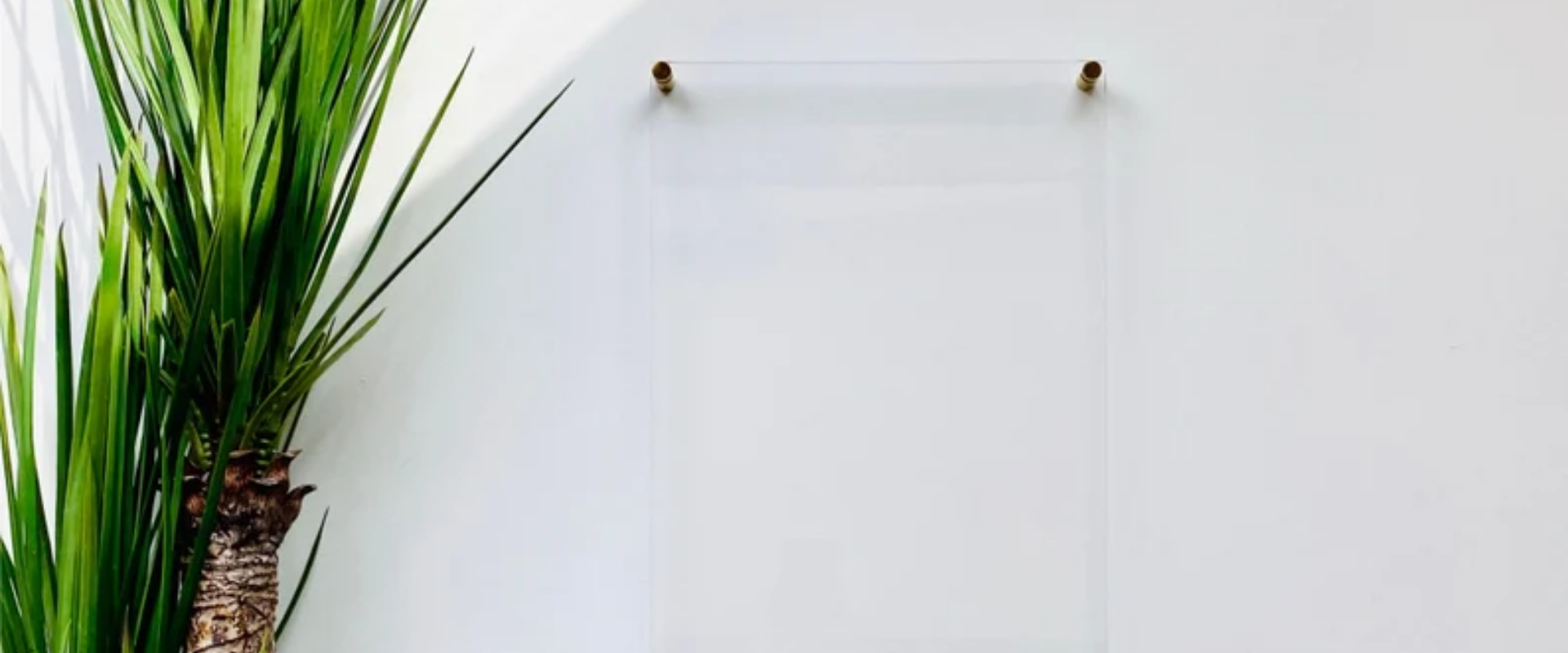 Blank Acrylic Dry Erase Writing Board with Standoffs