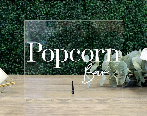 Popcorn Bar Table Sign