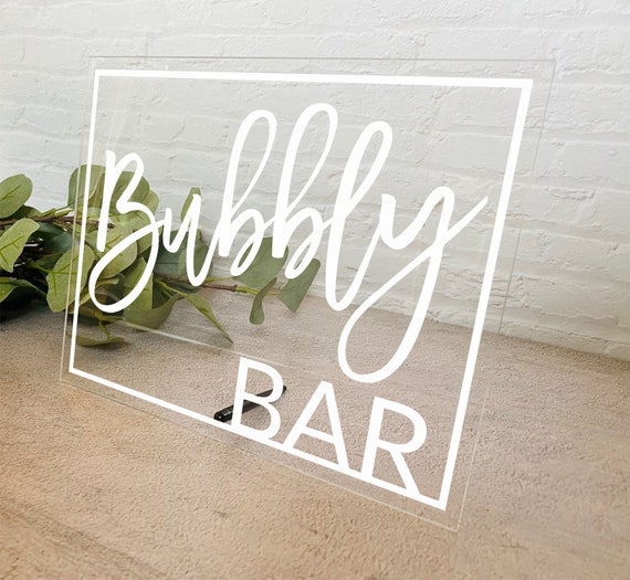 Bubbly Bar Table Sign