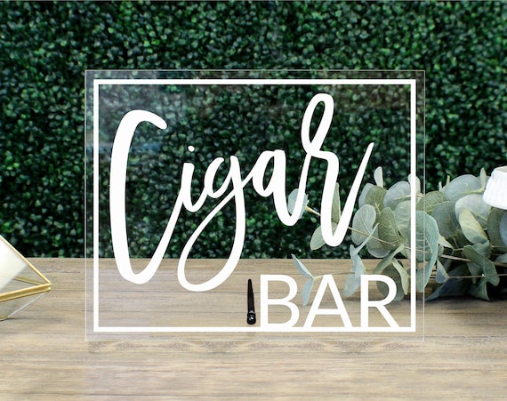 Cigar Bar Table Sign