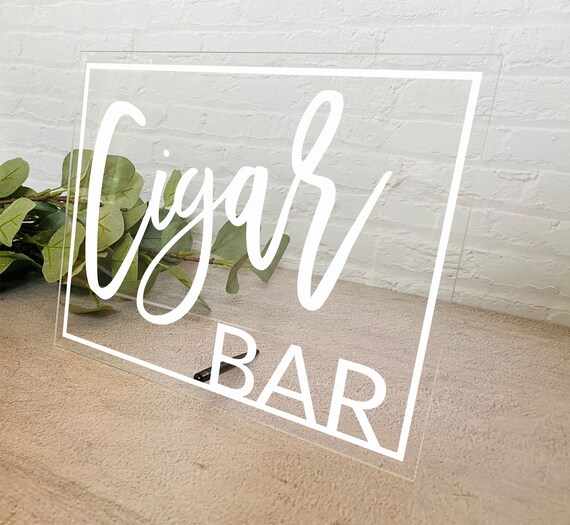 Cigar Bar Table Sign