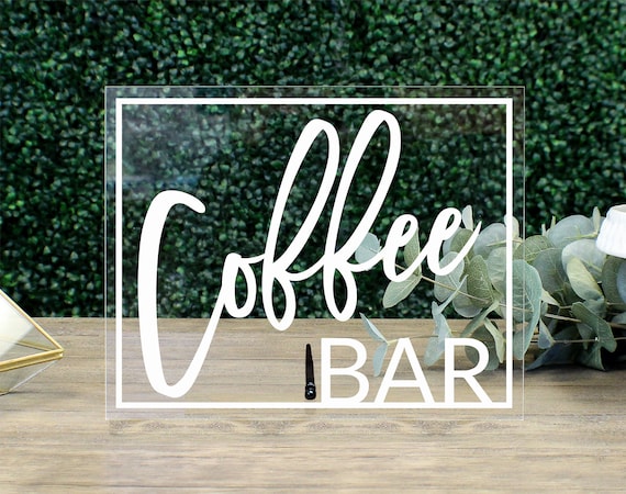 Coffee Bar Table Sign