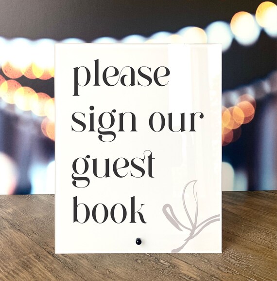 Custom Acrylic Guest Book Table Sign