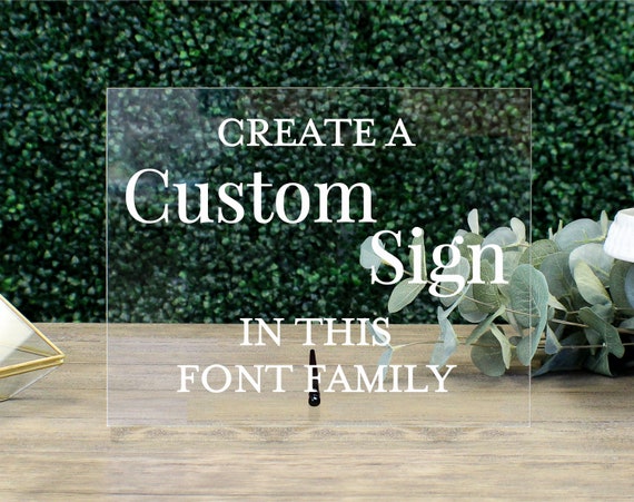 Custom Acrylic Table Sign