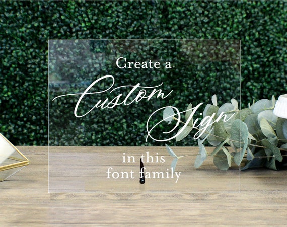 Custom Acrylic Table Sign