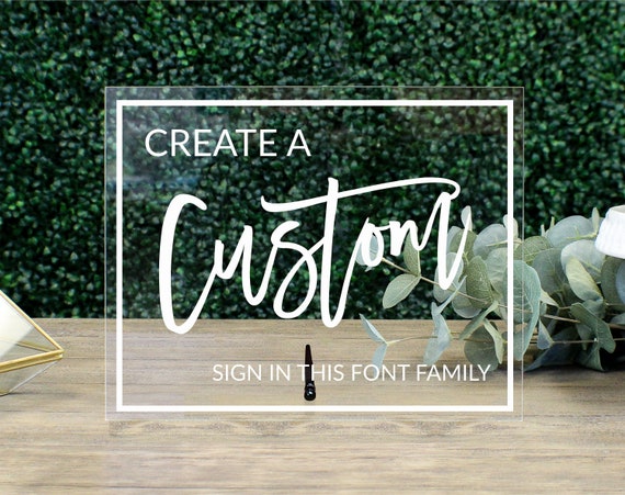 Custom Acrylic Wedding Table Sign