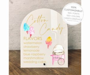 Custom Cotton Candy Sign